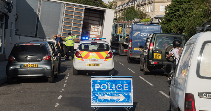 Police at accident